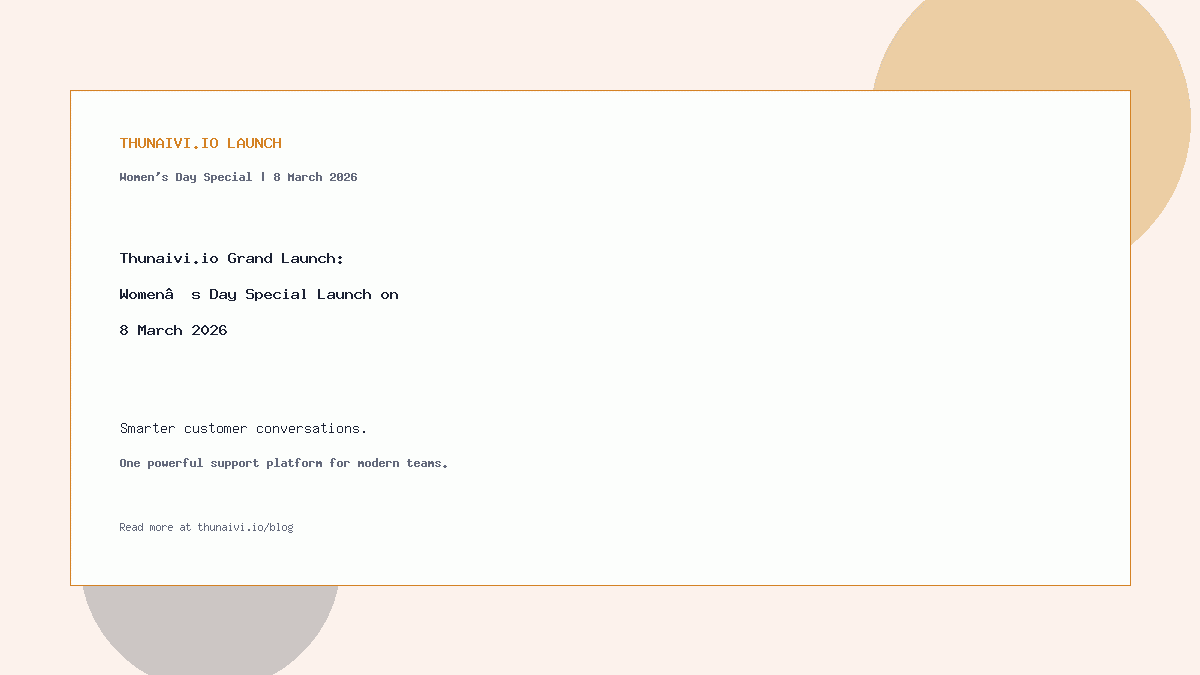 Thunaivi.io Grand Launch: Women’s Day Special Launch on 8 March 2026